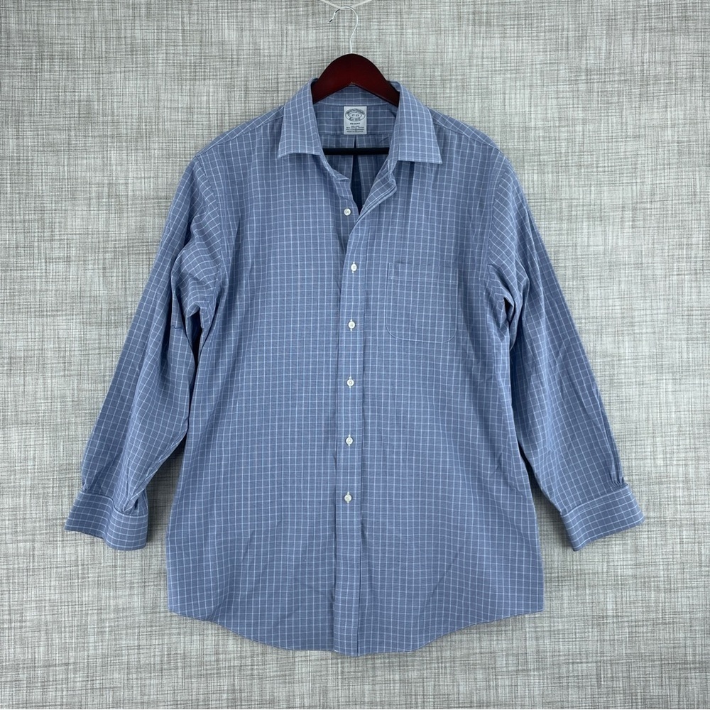 Brooks Brothers Mens Size 17 Regent Long Sleeve Button Down Shirt